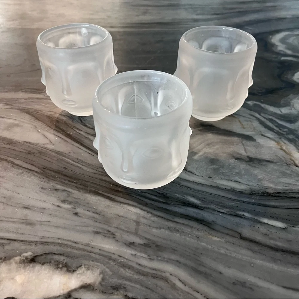 Infinite Buddha Frosted Tiki Cups Votives Three